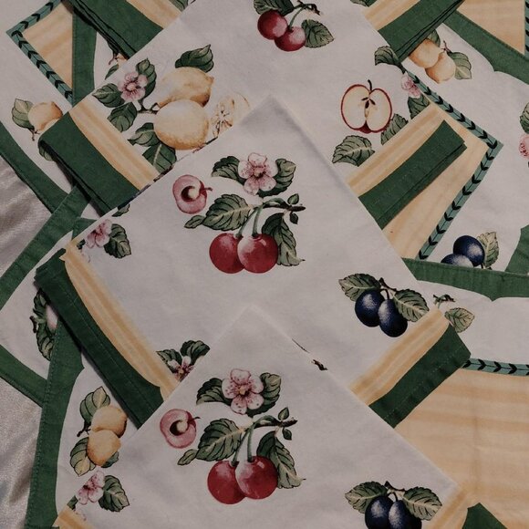 Set of 4 Villeroy $ Boch French Garden Placemats with Matching Napkins - Picture 1 of 5